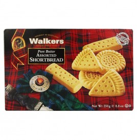 Walker's Pure Butter Assorted Shortbread   Box  250 grams